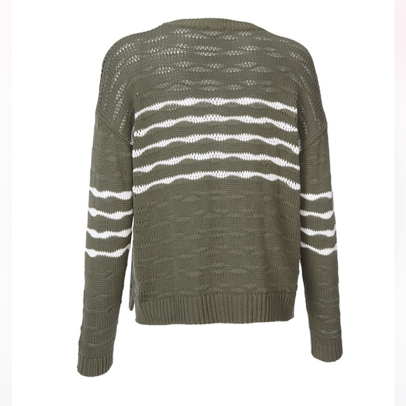 cabi NWOT Scout Pullover, Olive Stripe, MEDIUM, Fall 21 - Picture 3 of 4